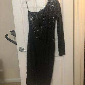 Black Sequins Dress